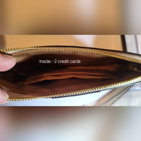 Coach Light Khaki Chalk 4x6 Women's Wristlet - Picture 7 of 12